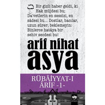 RUBAİYYATI ARIF 1 - ARIF NIHAT ASYA