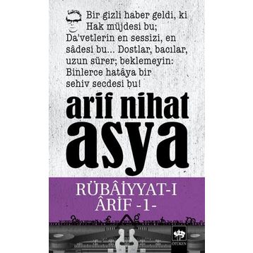 RUBAİYYATI ARIF 1 - ARIF NIHAT ASYA