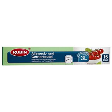 Rubin 3 lt Çok Amaçlı 15'li Kilitli Poşet