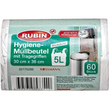 Rubin 5 lt 30x40 cm 60 Adet Çöp Torbası
