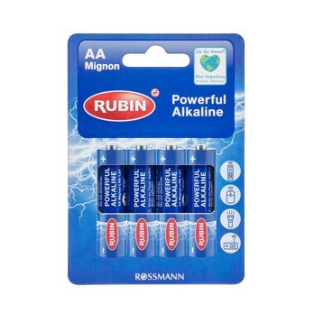 Rubin Alkalin AA 1,5V 4'lü Kalem Pil