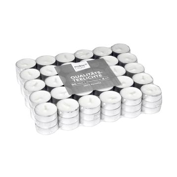 RubinLicht Beyaz 4 Saat 90'lı Tealight Mum