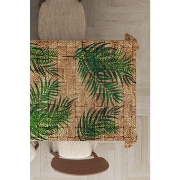 Rugviva MSO183 Dokuma Elit Kumaş Hasır Görünümlü Renkli Leke Tutmayan 140x240 cm Masa Örtüsü