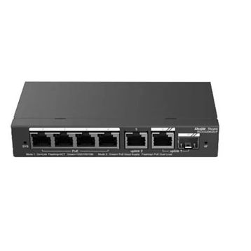 Ruijie Reyee RG-ES206GS-P 4 Port Gigabit 2XRJ45 1XSFP Combo Uplink Cloud Yönetilebilir 54W Poe Metal Kasa Switch