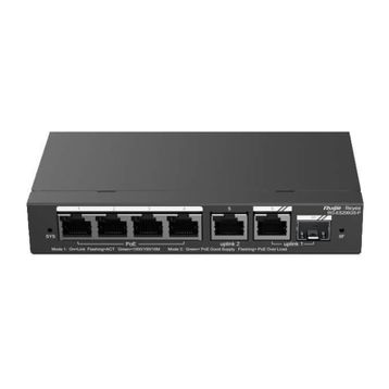 Ruijie Reyee RG-ES206GS-P 4 Port Gigabit 2XRJ45 1XSFP Combo Uplink Cloud Yönetilebilir 54W Poe Metal Kasa Switch