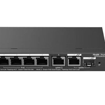 Ruijie Reyee RG-ES206GS-P 4 Port Gigabit 2XRJ45 1XSFP Combo Uplink Cloud Yönetilebilir 54W Poe Metal Kasa Switch