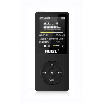 Ruizu X02 Ultra İnce 8 GB Siyah FM Radyo