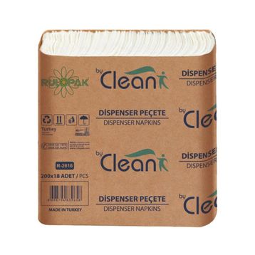 Rulopak By Clean 200 Adet Dispenser Peçete (18 adet)