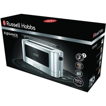 Russell Hobbs 23380-56 Elegance 930 W 2 Dilim Hazneli Ekmek Kızartma Makinesi Gümüş