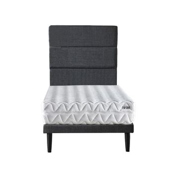 Ruum Store Violet Yatak Seti 90x190 cm Tek Kişilik Yatak Baza Başlık Takımı Orta Sert Yatak Mor Baza ve Başlığı