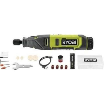 Ryobi RRT4-120GA15 15 Parça Aksesuarlı Akülü Gravür Seti