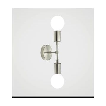 Rys Retro Mat Krom Metal 2'li Dekoratif Rustik Duvar Aplik