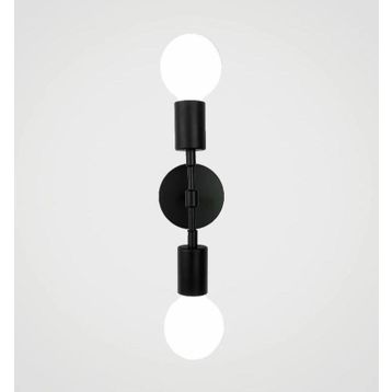 Rys Retro Siyah Metal 2'li Dekoratif Rustik Duvar Aplik