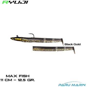 Ryuji Max Fish 11 cm 12.5 gr Black Gold Silikon Yem