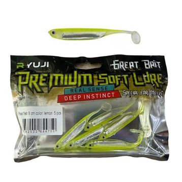 Ryuji Real Fish 8 cm 5 Adet Lemon Standart Silikon Yem