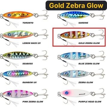 Ryuji Zuby 32 mm 6.6 gr Gold Zebra Glow Jig Yem