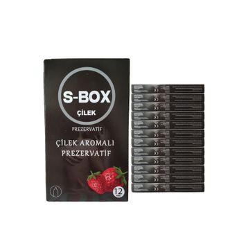 S-Box Çilek Aromalı 12'li Kırmızı Prezervatif