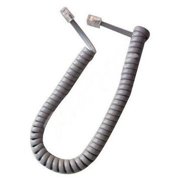 S-Link Gri Telefon Ahize Spiral Kordon Kablosu