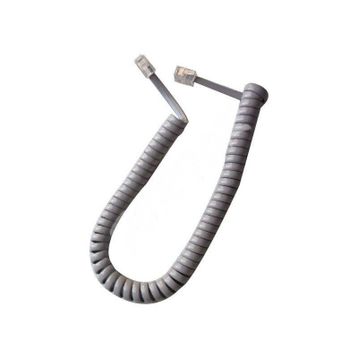 S-Link Gri Telefon Ahize Spiral Kordon Kablosu