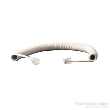 S-Link Gri Telefon Ahize Spiral Kordon Kablosu