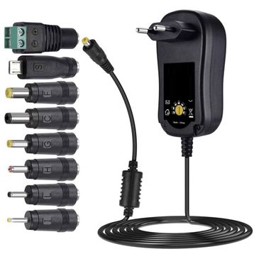 S-Link SL-128C 3 Volt - 12 Volt 8 Uçlu Switch Mode Plastik Kasa Adaptör