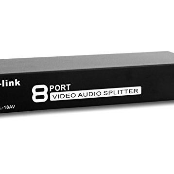 S-Link SL-18AV Siyah 8'li AV Splitter