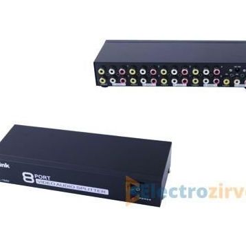 S-Link SL-18AV Siyah 8'li AV Splitter