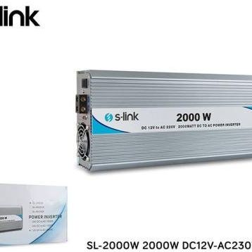 S-Link SL-2000W 2000W DC 12V-230V İnvertör