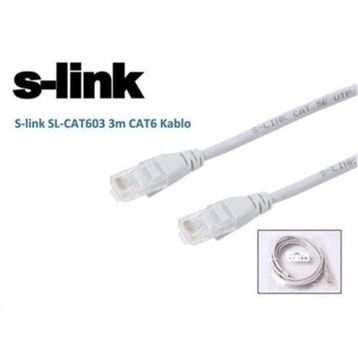 S-Link SL-CAT603 3 m Gri CAT6 UTP Patch Kablo
