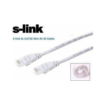 S-Link SL-CAT6030 0.30 mt Gri Ağ Kablosu