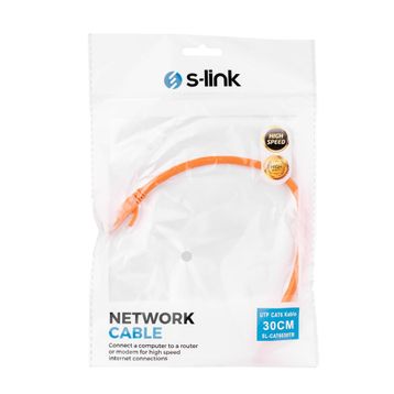 S-Link SL-CAT6030TR 30 cm Turuncu UTP CAT6 Patch Kablo
