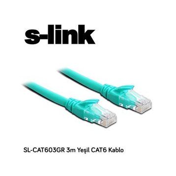 S-Link SL-CAT603GR 3 mt Yeşil Ağ Kablosu