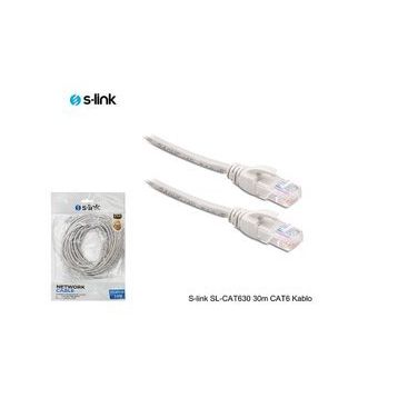 S-Link SL-CAT630 30 mt Gri Utp Patch Kablo