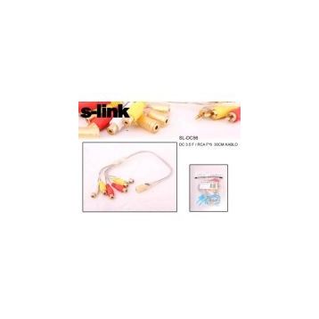S-Link SL-DC56 3.5 mm Stereo 6'lı Ses Çoklayıcı