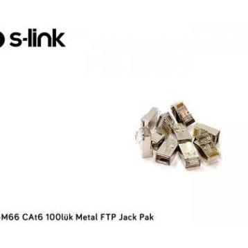 S-Link SL-M66 Metal Uçlu 100'lü FTP Konnektör