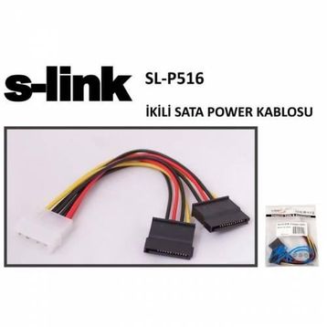 S-Link SL-P516 İkili Sata Power Kablo