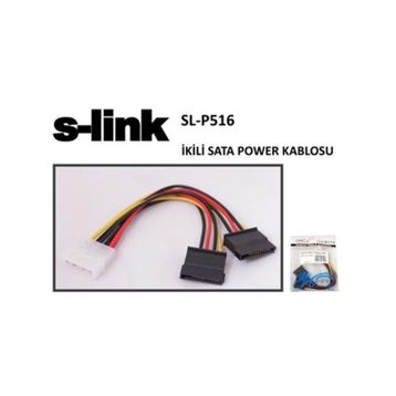 S-Link SL-P516 İkili Sata Power Kablo