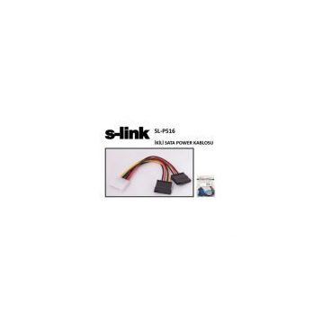 S-Link SL-P516 İkili Sata Power Kablo