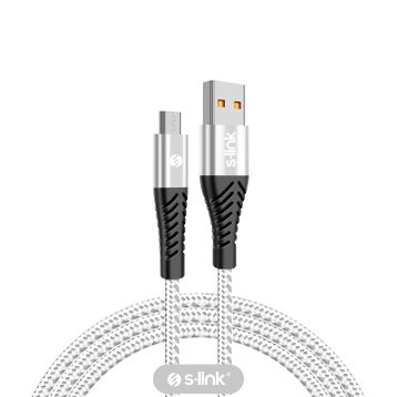 S-Link SL-STM55 Micro Usb 3A 1 M Hızlı Şarj Data ve Şarj Kablo