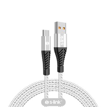 S-Link SL-STM55 Type-C 3A 1 M Hızlı Şarj Data ve Şarj Kablo