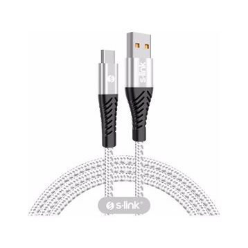 S-Link SL-STM55 Type-C 3A 1 M Hızlı Şarj Data ve Şarj Kablo