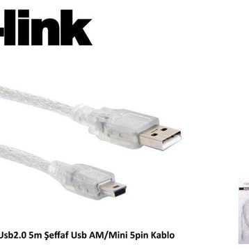 S-Link SL-UK55 5 mt Mini USB Kablosu
