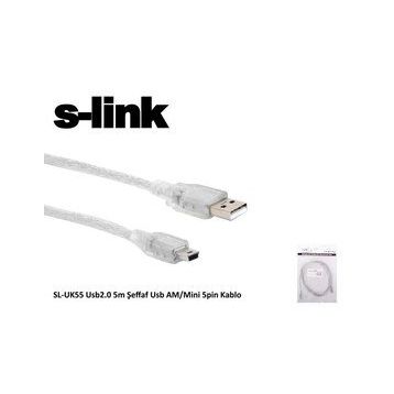 S-Link SL-UK55 5 mt Mini USB Kablosu