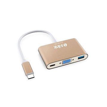 S-Link SL-USB-C66 Type-C To VGA+Usb3.0+Pd Kablo