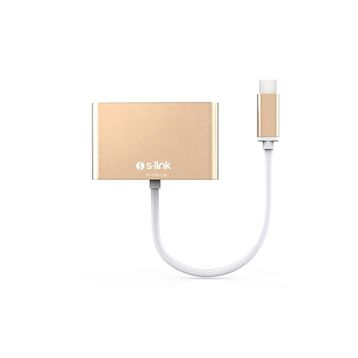 S-Link SL-USB-C68 Type-c To HDMI + USB 3.0 PD Çevirici
