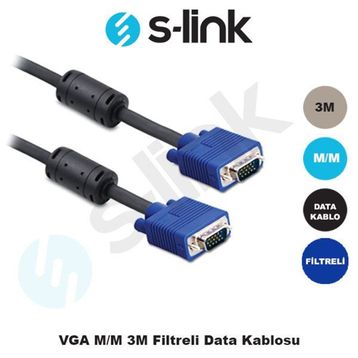 S-Link SL-VGA03 3M VGA Görüntü Kablosu