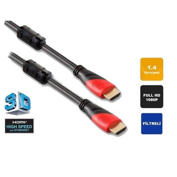 S-Link SLX-285 5 Mt Altın Uçlu HDMI Kablo