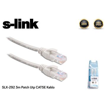 S-Link SLX-292 Gri Cat-5E Utp Patch Kablo