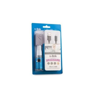 S-Link SLX-375 1 m Temizlik Spreyi Microfiber Micro USB 3 in 1 Set