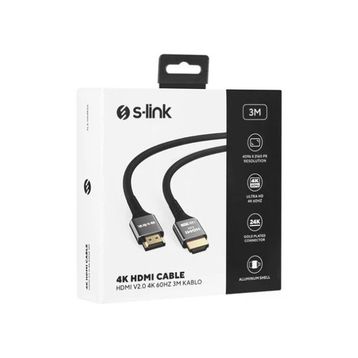 S-Link SLX-HD4K03 19+1 3 mt Metal V2.0 4K 4096x2160 60 HZ HDMI to HDMI Kablo